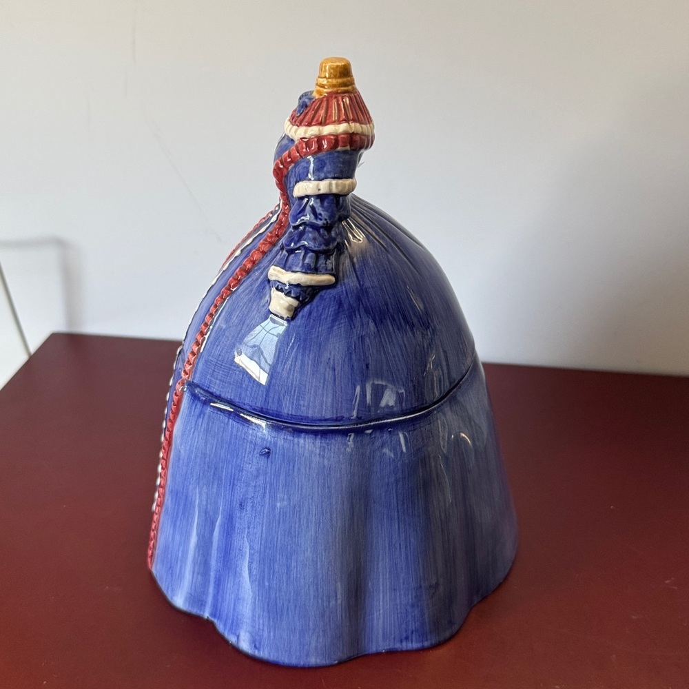 Rare Vintage Biscuit Jars Ala Mode Victorian Dress Form Mannequin Vanity Jar - Picture 5 of 11